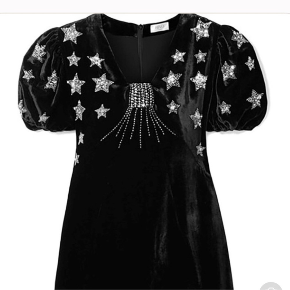 RIXO London, Bambi Sequin-Embellished Velvet Top